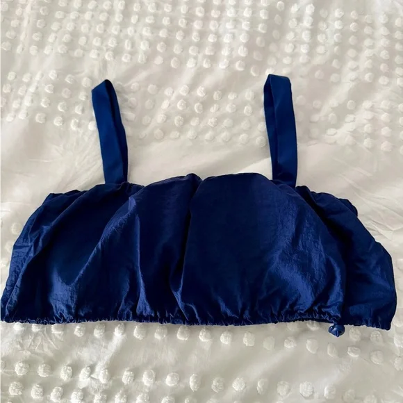 Daily Drills Deep Blue Ruffled Top - Picture 2 of 2